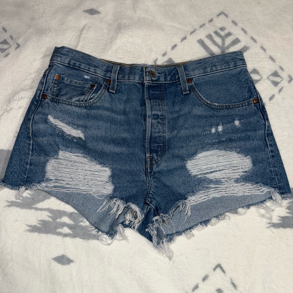 Bundle of 3 Levi’s Denim Distressed Women Shorts